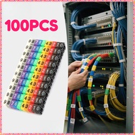 100pcs 2.5mm Cable Marker Label C Type Cable Network Color Marker Cable Number