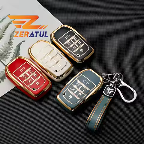 Soft TPU Car Key Cover Case Remote Shell Fob Holder Keychain For Toyota Alphard PREVIA Voxy Noah Esq