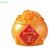 Mypink Feng Shui Auspicious Fa Cai Money Tree Gold Ingot Bag Lucky Fortune Spring Festival Mascot Desktop Ornament Car Home Decor Craft SG