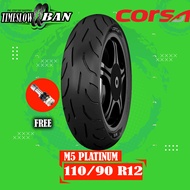 Ban Belakang Motor HONDA NEW SCOOPY - YAMAHA FREEGO // CORSA M5 PLATINUM 110/90 Ring 12 Tubeless