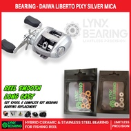 Lynx Bearing Daiwa liberto pixy silver mica ceramic stainless steel fishing baitcasting spool reel