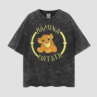 Lion Hakuna Matata Vintage Style Oversize Washed Tee