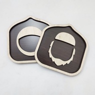 (Top Craft) Papan Tanda Pintu Surau Bilik Solat Lelaki Perempuan Prayer Room Wood Signage  Minimalis