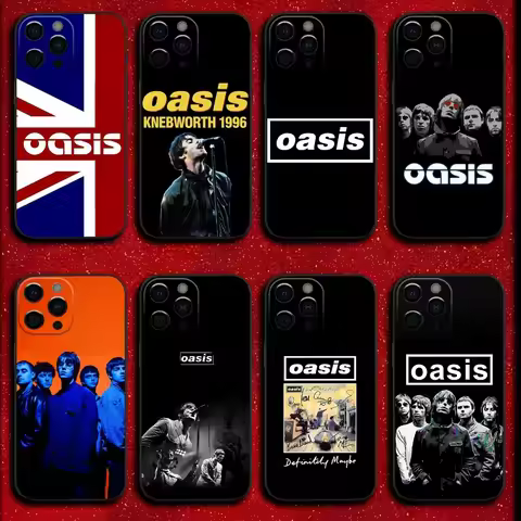 Rock Band O-Oasis Phone Case For iPhone 16,15,14,13,12,11,Pro,X,XS,Max,XR,Plus,Mini Soft Black Cover