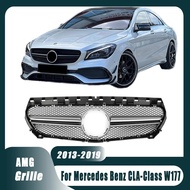 For Mercedes CLA-Class W177 13-19 CLA180 CLA200 CLA250 CLA45AMG  AMG Style Upper Racing Grills Chrom