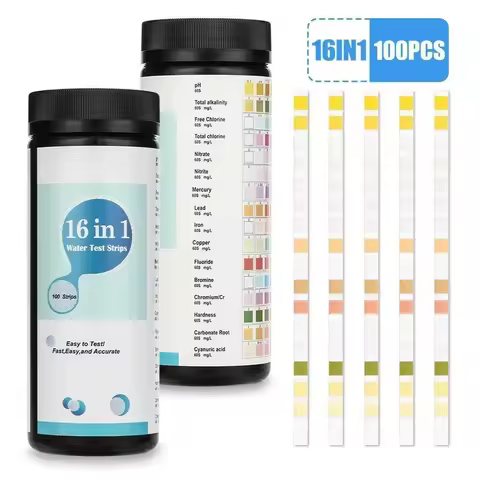 16 In 1 Drinking Water Test Kit PH Test Strips For Aquarium Tap Water Quality Testing Swimming Pool 