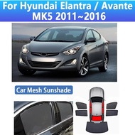 Car Mesh Sun Visors For Hyundai Elantra Avante MK5 2011~2016 Magnetic Sunshade Window Sunshades Cove