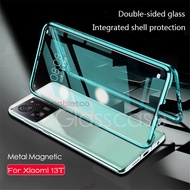 Double sided Tempered Glass Phone Case For Xiaomi 13T pro 13 T 13tpro Xiaomi13t pro Xiaomi13tpro 2023 Casing Metal Frame Hard Shockproof Back Cover