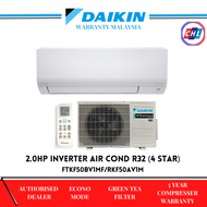 DAIKIN (Send by Lorry) R32 INVERTER FTKF50B/RKF50A (4 STAR) AIR COND (2.0HP) - DAIKIN MALAYSIA