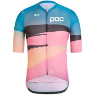 [BestJersey] RCC POC Breathable Colorful Cycling Jersey Men Summer Anti-UV Bike Clothing Road Team B