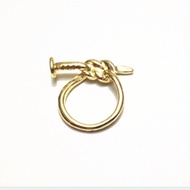 Gold nail knot ring size #6 small 1.6cm