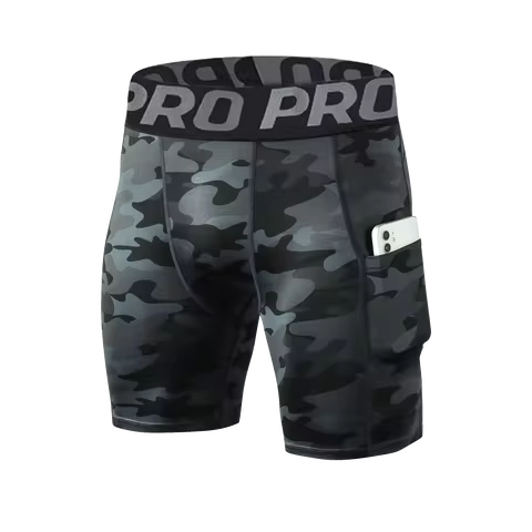 Compression Shorts for Men with Pockets Spandex Shorts Men Sports Compression Short Workout Underwea