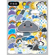 [2024] 50 Sheets Handbook Weather Luggage Stickers Creative Waterproof Stickers Scooter Computer Tablet Cartoon Decoration