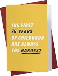 75th Birthday Card for Him Her - 75th Anniversary Card for Dad Mom - 75 Years Old Birthday Card for 