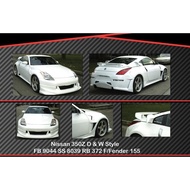 Nissan fairlady 350z D&W D & W bodykit body kit front rear bumper side skirt fender arch cover Fair 