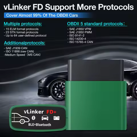 Vgate vLinker FD+ BT4.0/ FD BT3.0 V2.2 for Ford Forscan OBD2 Scanner Car Diagnostic Tools Auto Scann