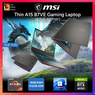 MSI Thin A15 B7VE-657MY (RYZEN 7-7735HS/16GB/512GB /RTX4050/15.6" FHD 144HZ/OFF HOME 2024/W11/2Y) Ga
