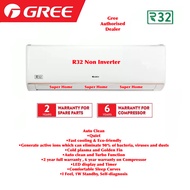 Gree Non Inverter Aircond Gree LOMO32 1.0hp - 2.5hp R32 Non Inverter Air Conditioner Cold Plasma (ion)