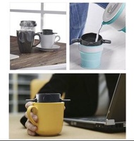 Portable Coffee dripper mug paper 隨身攜帶咖啡濾網免濾紙滴漏咖啡機dripping coffee Haribo delonghi