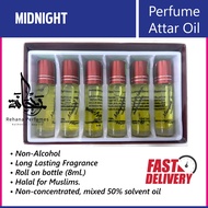 MIDNIGHT - Perfume Attar Oil - (6 x 8ml)