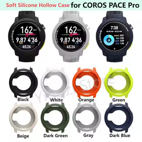 Soft Silicone Hollow Case for Coros Pace Pro Smart Watch Strap Soft Protective Bumper Shell for CORO