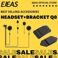 NEW! HEADSET EARPIECE MIC EARPHONE MICROPHONE INTERCOM HELM EJEAS Q8 TYPE C Original