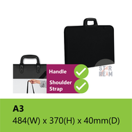 Waterproof Art Portfolio File Drafting Bag| A1/A2/A3 size| Expandable Seminar Beg Lukisan (Shoulder 