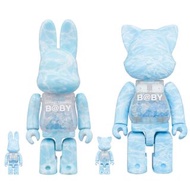 Bearbrick MY FIRST R@BBRICK & NY@BRICK B@BY WATER CREST 水波紋 400% + 100%