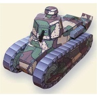French Renault FT-17 Tank Simple Version 3D Paper Model (Tank World Paper Model Special)