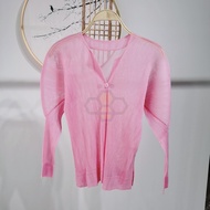 ◈☊♈ Aiden001 One Size Pleated Spring And Summer Casual Loose Beach Clothing Mesh Sunscreen Casual Ja