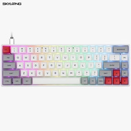 Epomaker SK68S คีย์บอร์ด gaming mechanical keyboard RGB Bluetooth 2 โหมด 68 Keys Gateron Optical Swi