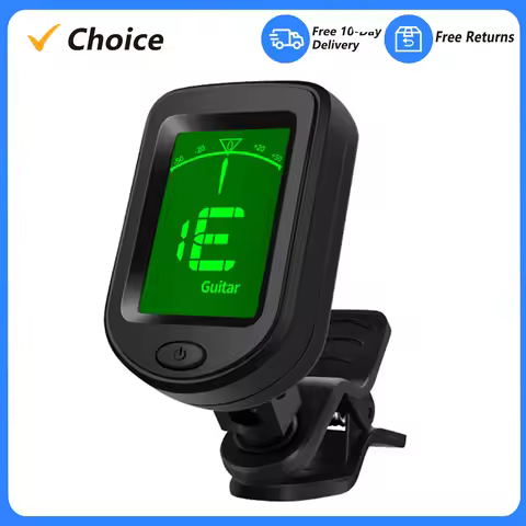 Clip On Guitar Tuner, Digital Ukulele Tuner, Rotatable LCD Display, Type-C Rechargeable Tuner, Tuner