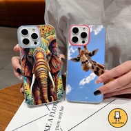 For iphone case Bingkai kanta biru 11 12 13 14 15 16 Pro XS Max X XR Gajah India 7 8 Plus 14 12Proma