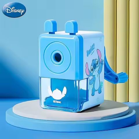 1PC Disney Officially Licensed Frozen Stitch Elsa Olaf Pencil Sharpener Blue Cute Cartoon Learning T