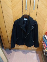 日本hare黑色軍裝外套，肩約41cm,袖長約60cm,衣長約65cm