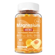 ISNIH แมกนีเซียมไกลซิเนต กัมมี่ 400mg Magnesium Glycinate Gummies Potassium Vitamin B เสริมสร้างการท