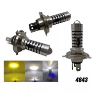 Motorcycle and car main Led lights Model H-4 Laser on 2 colors white/white & White/Yellow AC DC Sock