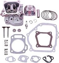 QASULER Cylinder Head Gasket Piston Kit, For GX160 5.5HP Engine 14721-ZF1-000 14711-ZF1-000 W Intake