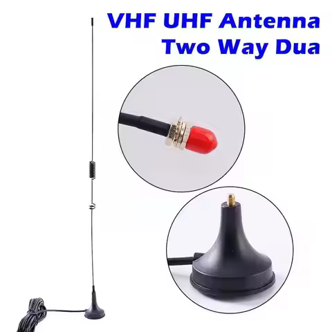 VHF UHF Antenna Two Way Dual Bands 3dbi Gain SMA Female Magnetic Base For Node Handheld Lorawan Baof