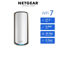 NETGEAR Orbi 970 (RBE970) WiFi 7 Mesh Add-on Satellite: Works with RBE972S/RBE973S, Adds coverage up