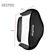 HEEPDD Godox 60 x 60cm/24 24inch Flash Softbox Diffuser with S2-type Bracket Bowens Mount Carry Bag 