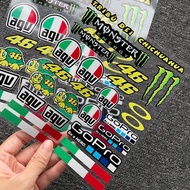 46 Rossi AGV Reflective Motorcycle Stickers Helmet Riding Motor Body Side Fuel Tank Decal