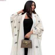 New Dubai Embroidered Open Abaya Batwing Morocco Sve Cardigan Abayas For Mum Women