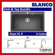 (Bundle) Blanco Naya XL 9 Kitchen Sink + Blanco Mida / Mila Pull Out / Linus  Kitchen Sink Mixer Chrome