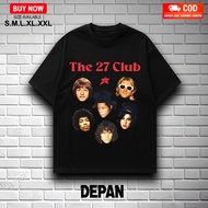 Sociale - 16s HeavyWeight Tshirt Boxy 27Club Black Grey Whitebiru Unisex Cotton Combed