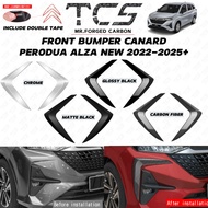 TCS NEW PERODUA ALZA 2022-2025+ CAR FRONT BUMPER CANARD GARNISH ACCESSORIES