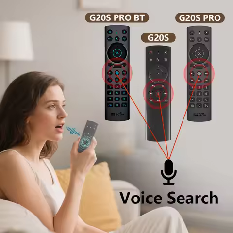 G20S Voice Remote Control IR Gyroscope G20SPRO BT5.0 Backlit 2.4G Wireless Air Mouse For Android TV 