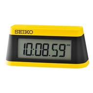 Seiko Clock Alarm Clock, digital, yellow and partly black with sports timer design, 58x130x47mm SQ818Y