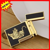 Hộp Quẹt Bật Lửa Dupont D-11 Gas Đá Sơn Mài Đen Khắc Hình Con Hổ Chúa Sơn Lâm Cao Cấp - Hộp Quẹt Dup