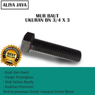 HITAM Hexagonal BOLT NUT 3/4 x 3 (UNIT PRICE)- HEXAGONAL NUT BOLT 3/4 x 3 (UNIT PRICE)- 3/4 x 3 BOLT